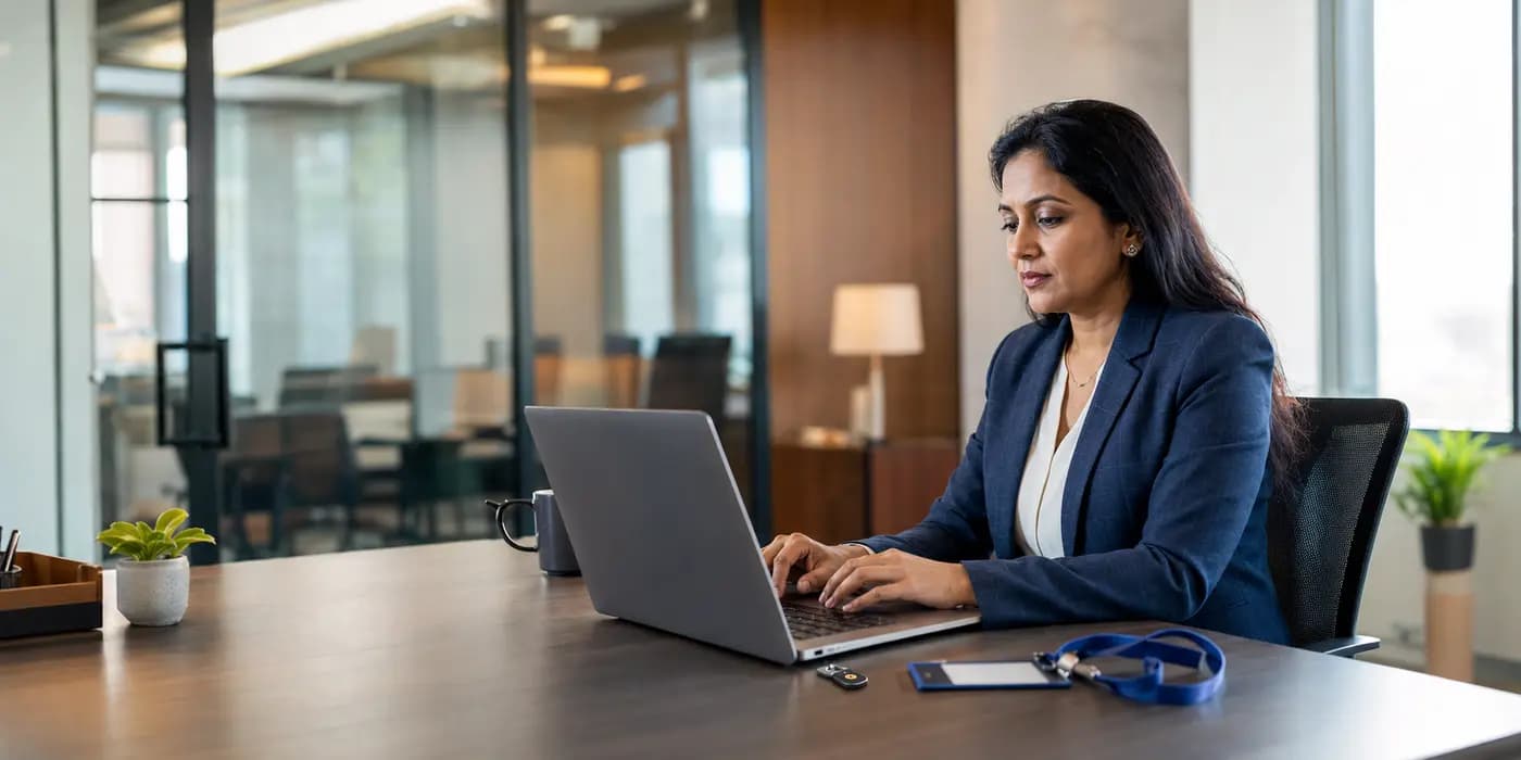 Secure digital identity verification on an enterprise workstation